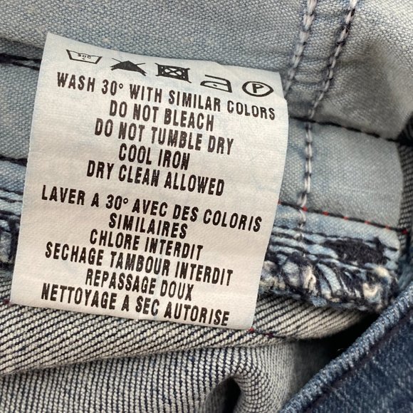 Etienne Marcel Tammy Side Stripe Skinny Double Red Ribbon High Low Raw Hem Jeans - Picture 15 of 16